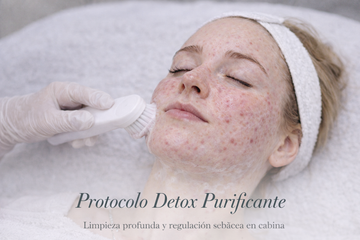 tratamiento facial profesional piel grasa en cabina limpieza profunda regulacion sebacea