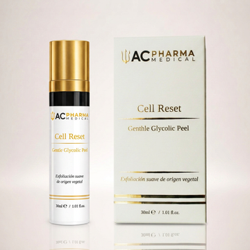 Peeling facial Cell Reset de ACpharma Medical con acido glicolico y AHA vegetal para una piel mas luminosa