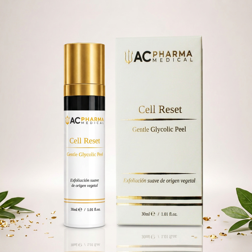 Peeling glicolico Cell Reset para una rutina facial exfoliante que deja la piel mas suave y refinada