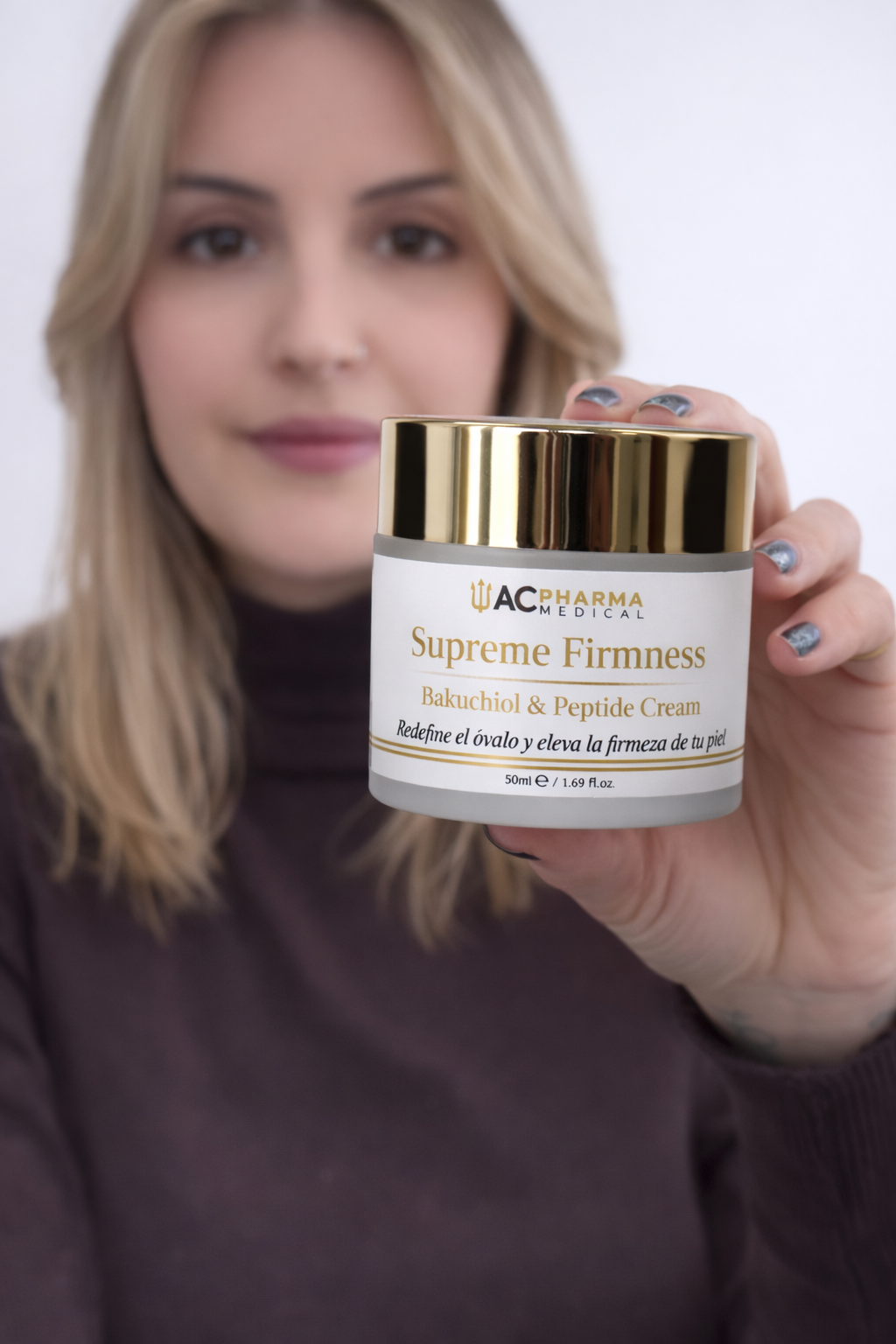 Supreme Firmness crema de bakuchiol y péptidos para mejorar la firmeza y definición del rostro 50 ml