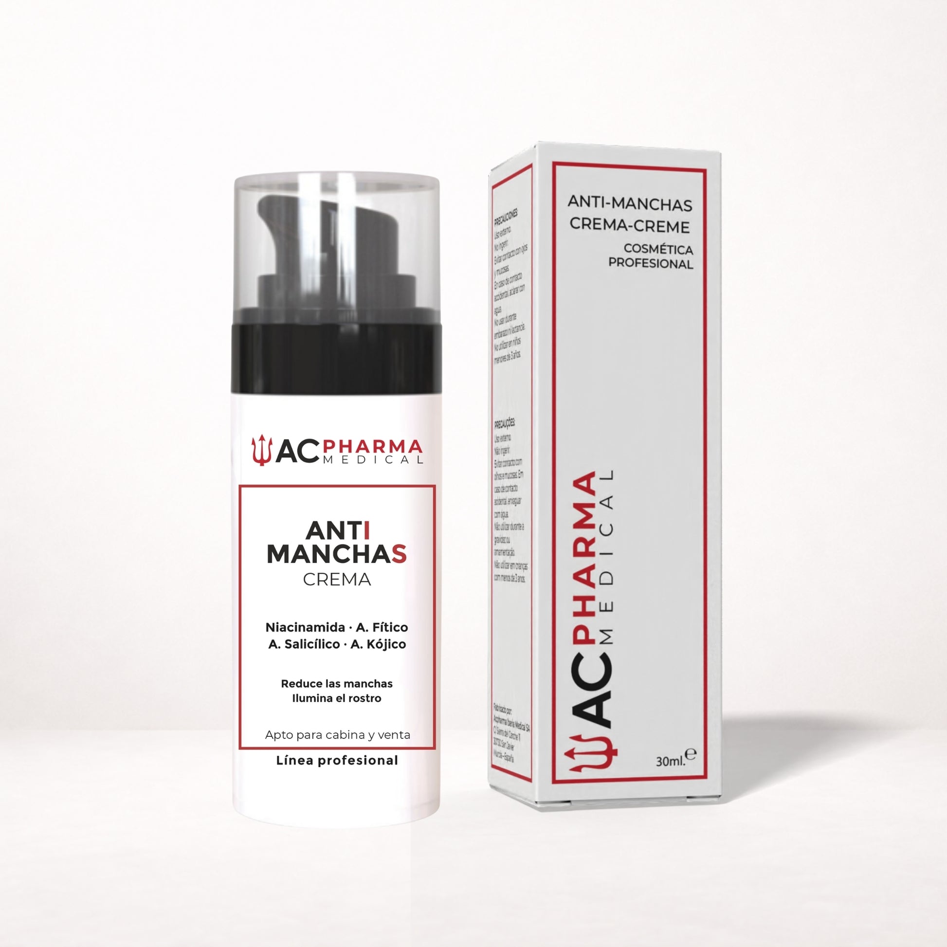 Gel crema antimanchas facial tratamiento intensivo ACpharma Medical