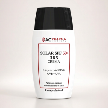 Crema solar facial SPF50+ 365 ACpharma MEDICAL textura ligera acabado mate LINEA PROFESIONAL