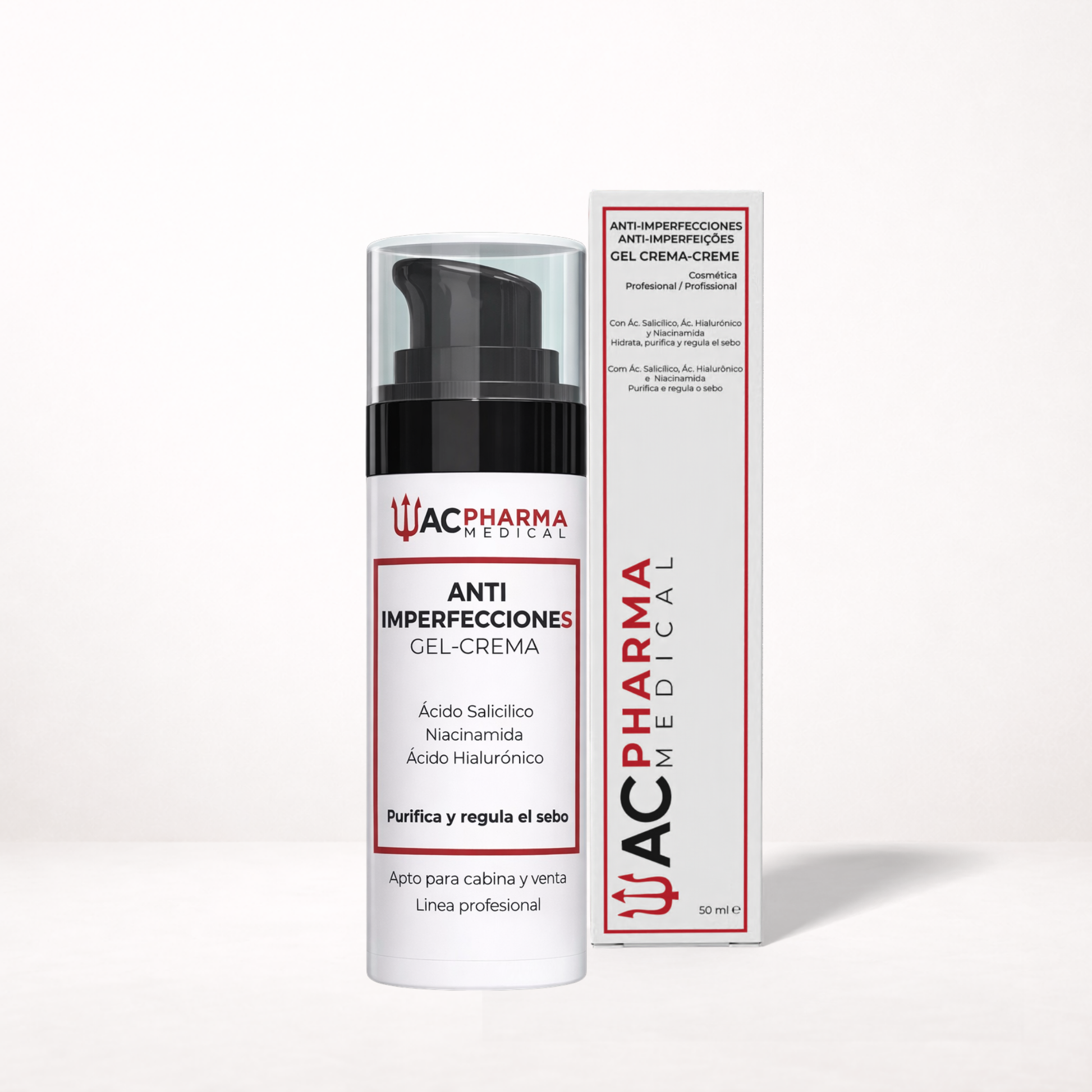 crema anti imperfecciones con acido salicilico y niacinamida regula el sebo acpharma medical