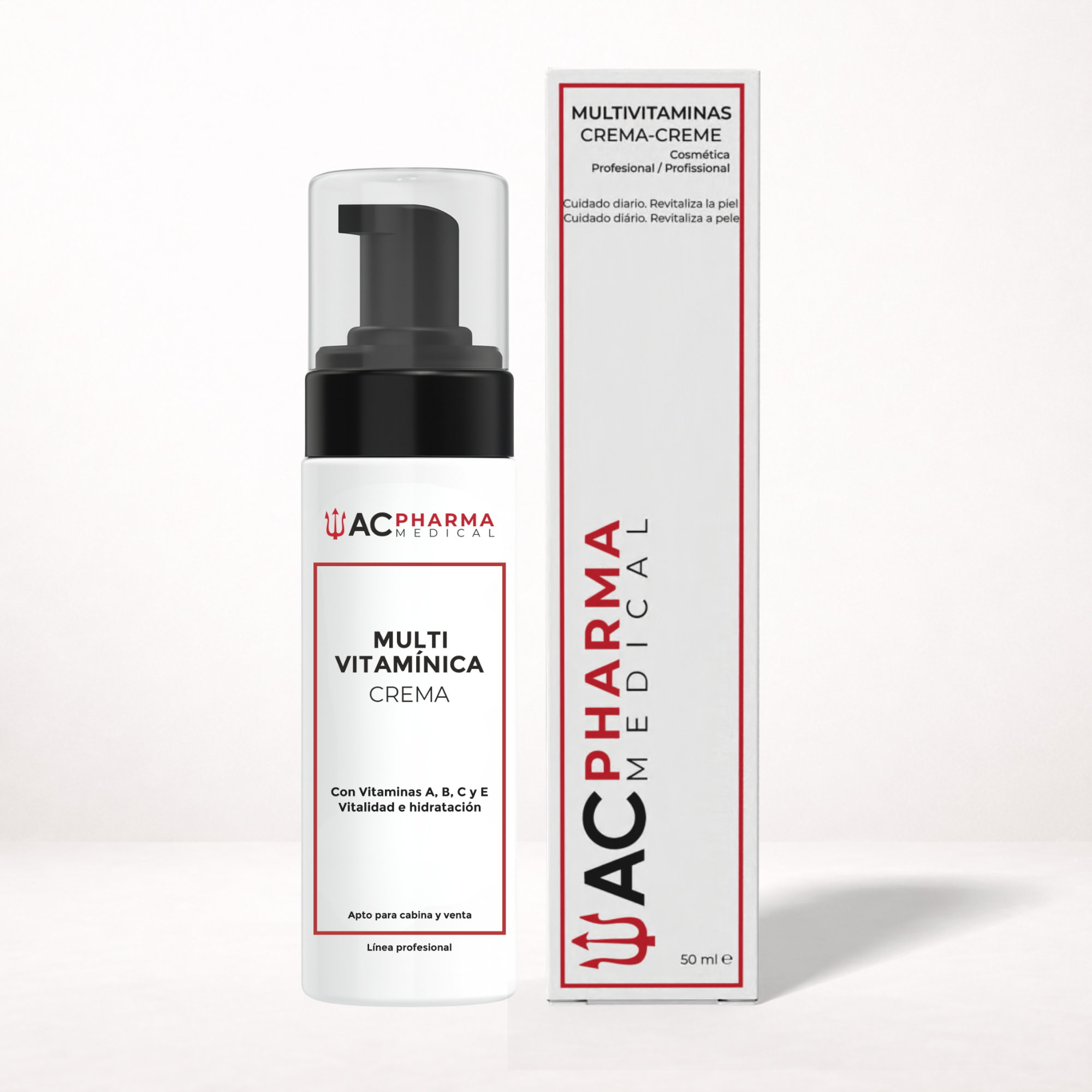 Crema Multivitamínica con Ácido Hialurónico y Vitaminas A, B3, B5, C y E