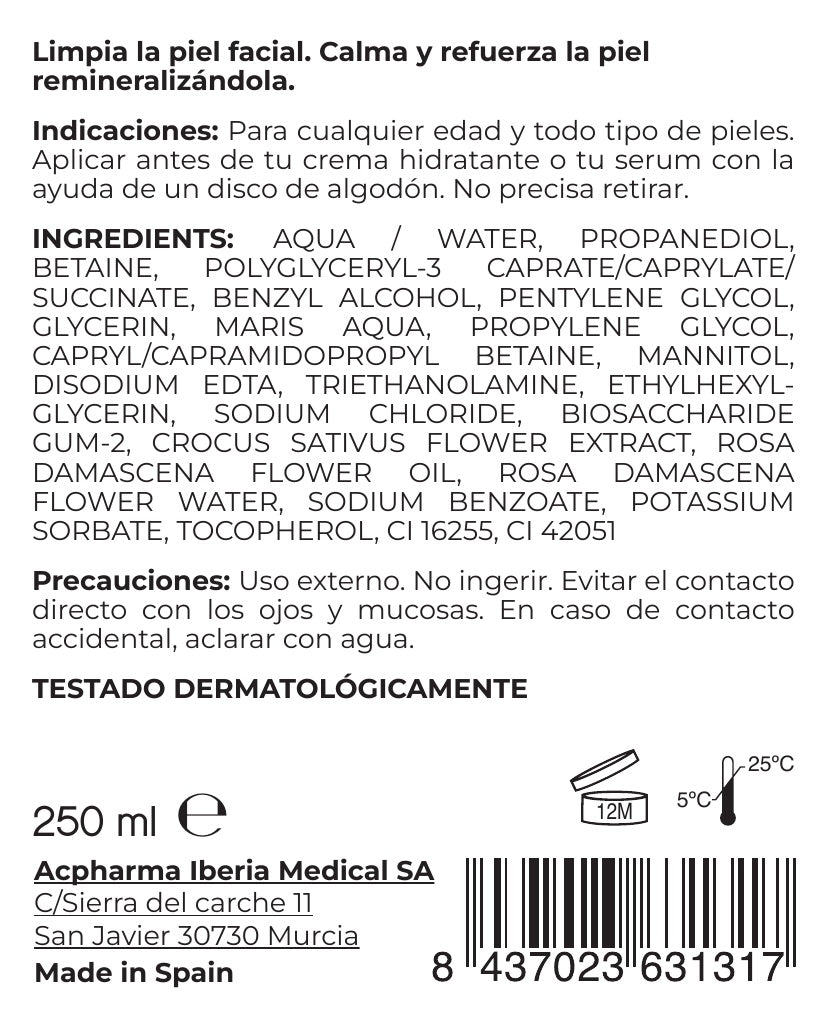 ingredientes agua micelar profesional acpharma medical