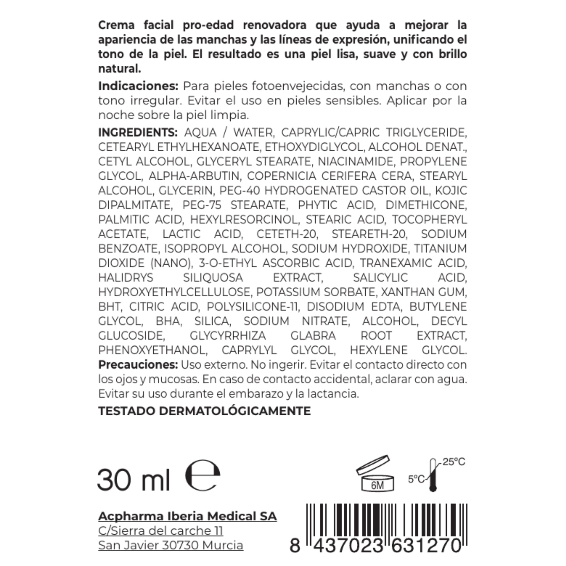 Textura gel crema antimanchas despigmentante ACpharma Medical