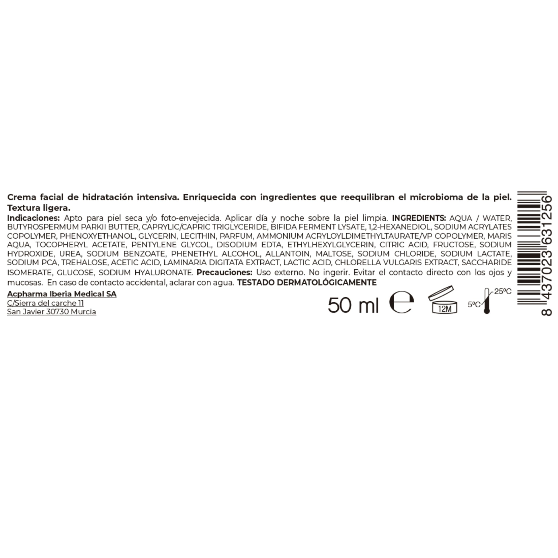Crema hidratante profunda acpharma medical