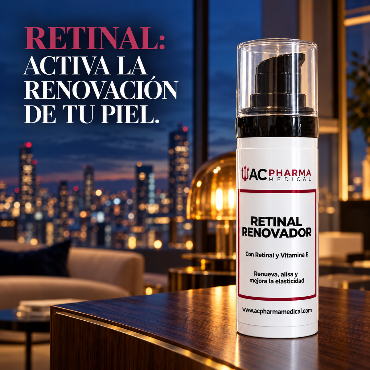 envase retinal antiedad sobre mesa de lujo acpharma medical