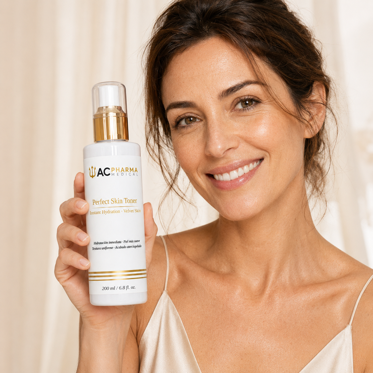 Perfect Skin Toner de ACpharma Medical con ácido glicólico y láctico para mejorar la textura facial