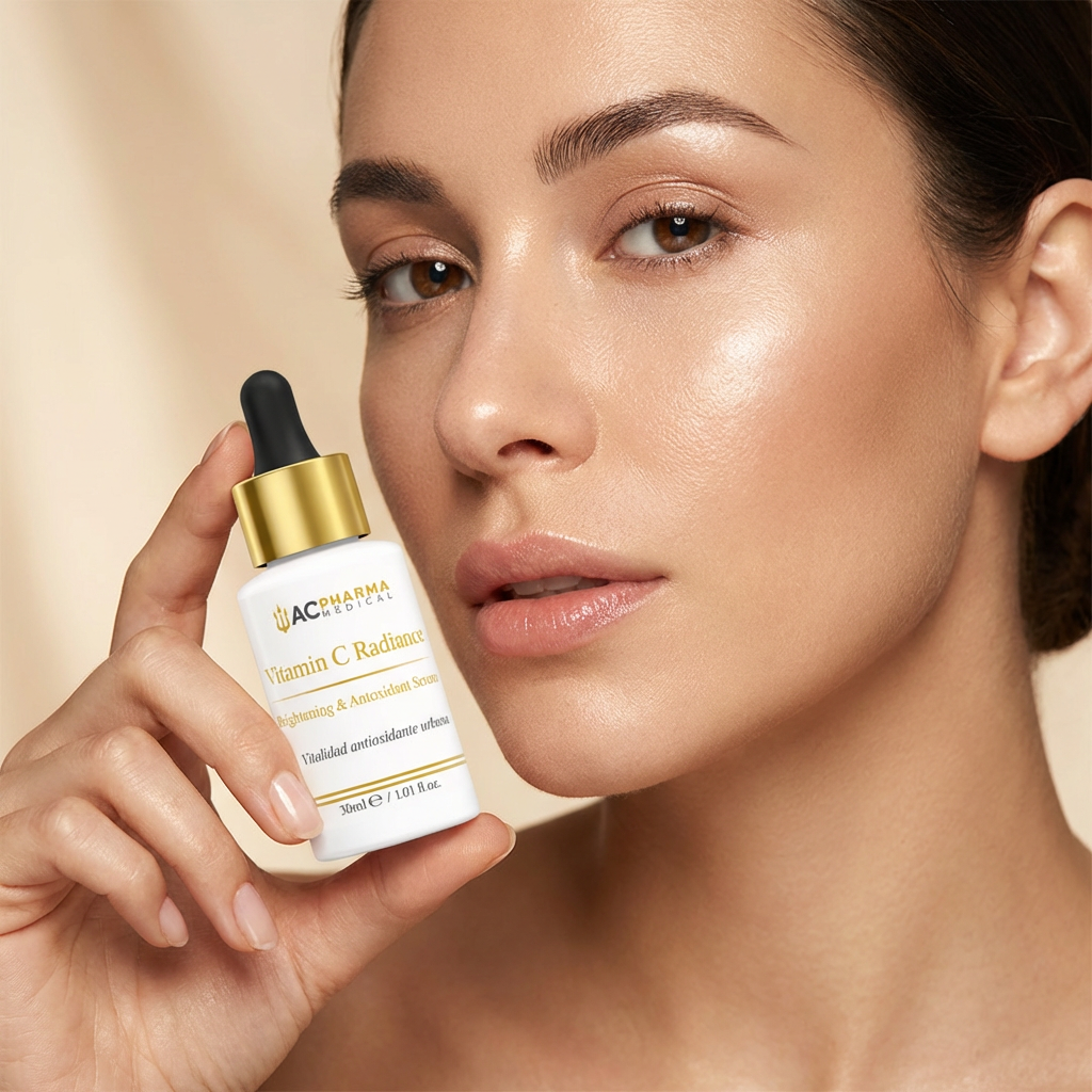 Sérum antioxidante Vitamin C Radiance con textura ligera, ideal para potenciar la luminosidad diaria del rostro