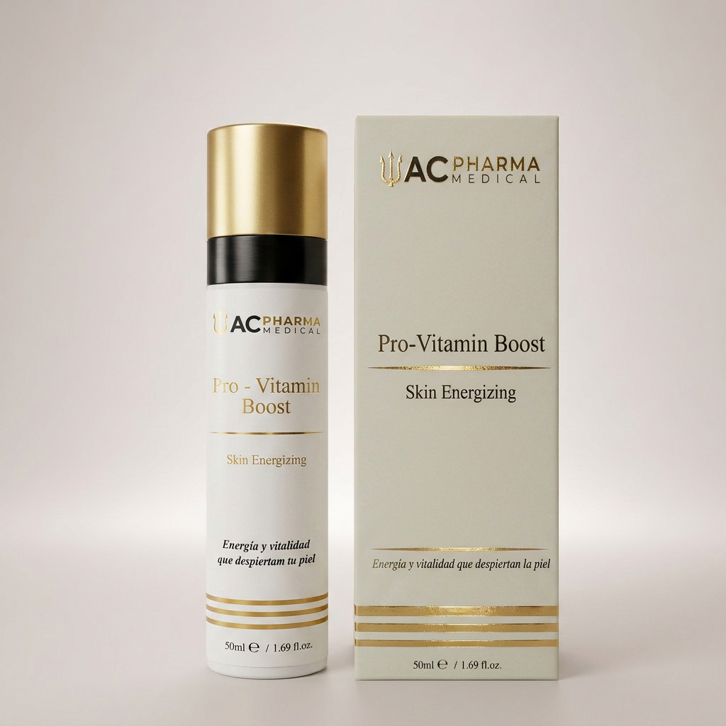 Crema facial Pro-Vitamin Boost de ACpharma Medical con complejo multivitamínico para una piel más luminosa y revitalizada