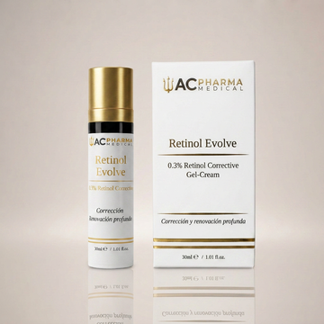 Crema Retinol Evolve de ACpharma Medical con retinol 0.3% para una piel más lisa, uniforme y renovada