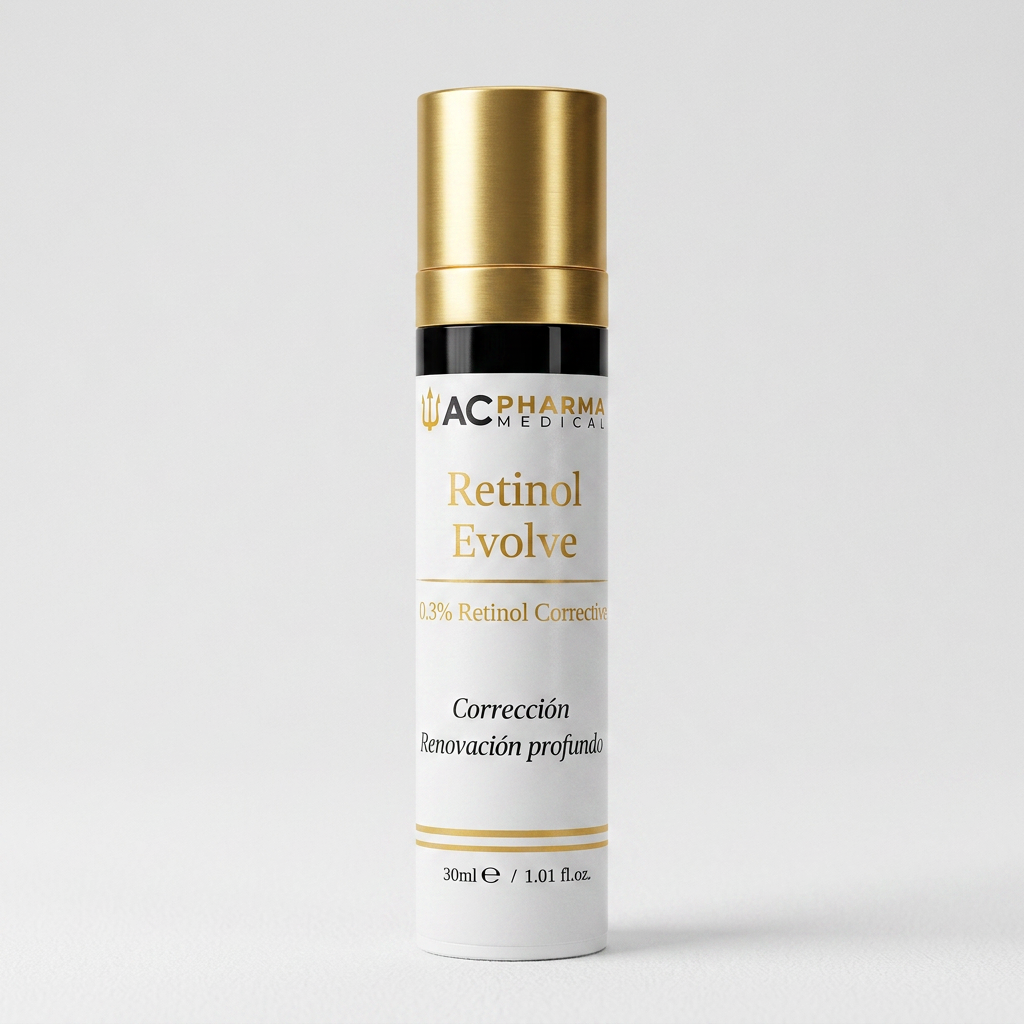 Crema con retinol 0.3% Retinol Evolve para piel con arrugas, poros visibles y textura irregular