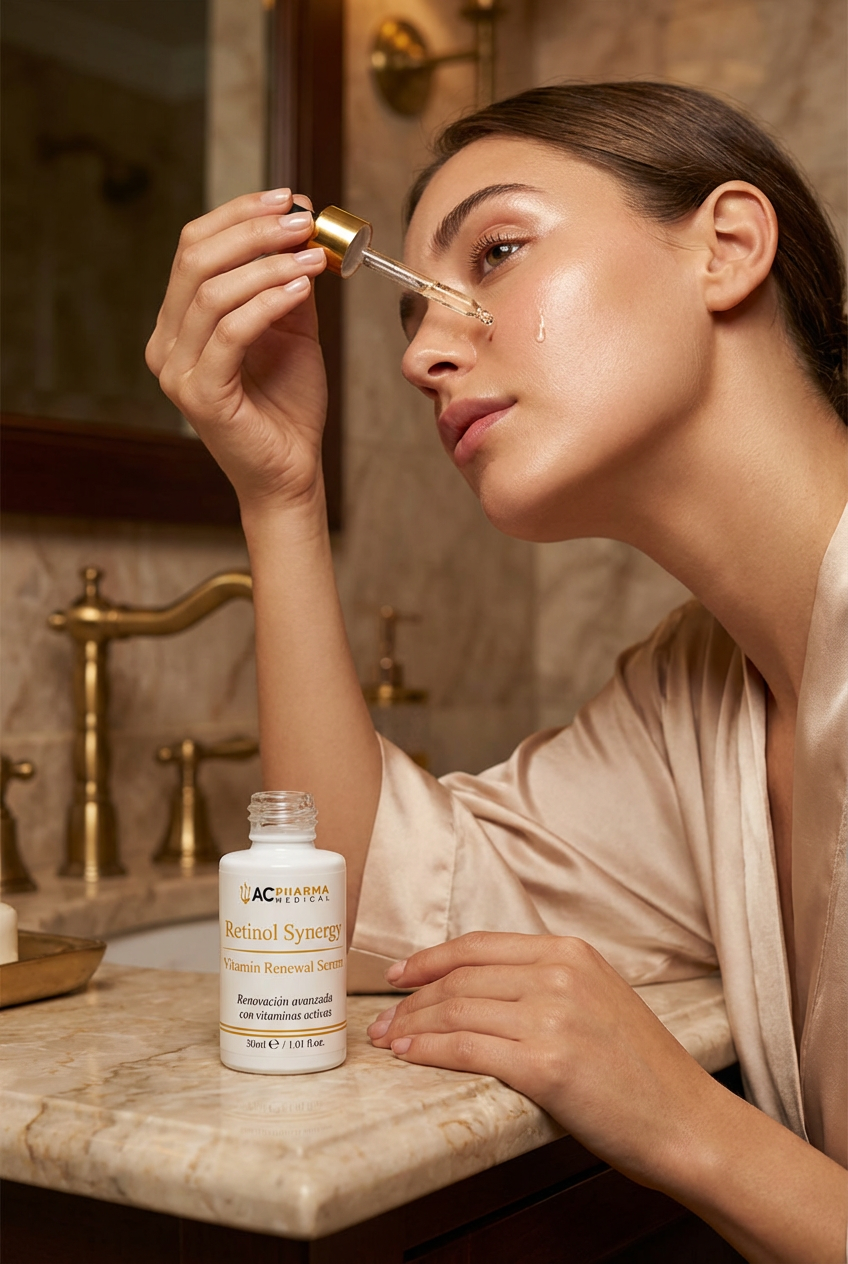Retinol Synergy serum facial con retinol y vitaminas para renovar la piel