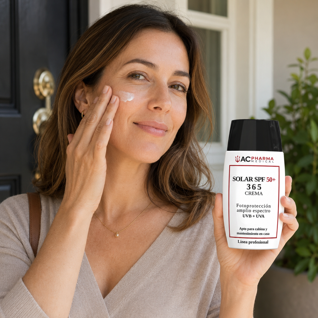 Protector solar facial SPF50+ de amplio espectro y textura ligera ACpharma Medical