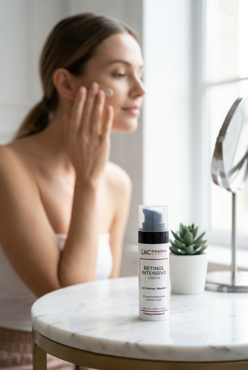 Retinol 0,3% Microencapsulado de ACpharma Medical en entorno profesional para renovación facial intensiva
