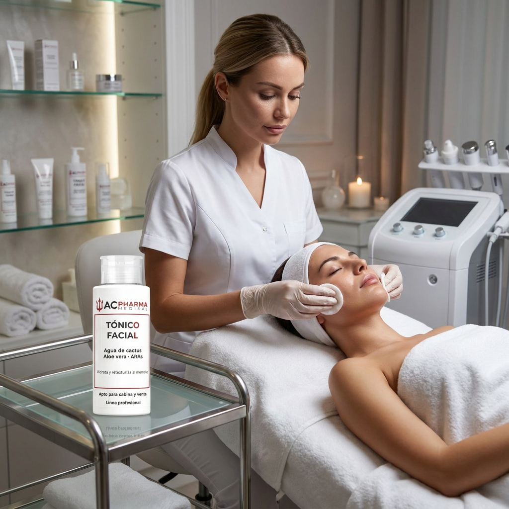 Tonico facial profesional ACpharma Medical para preparar la piel en cabina