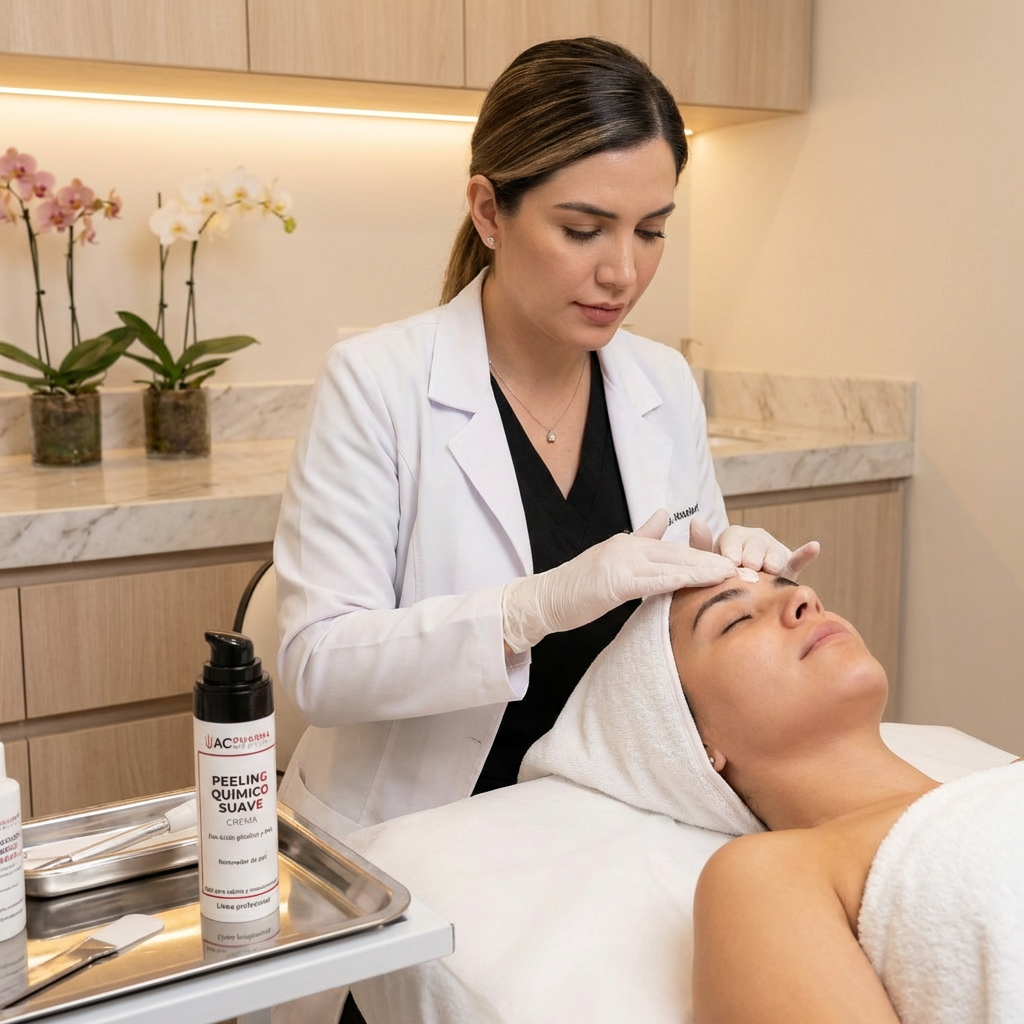 tratamiento exfoliante quimico para poros manchas leves y piel apagada