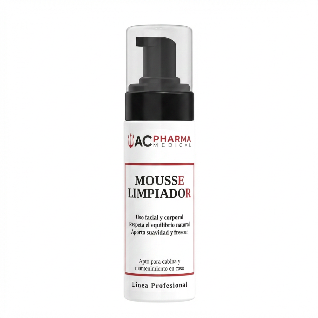 Espuma Limpiadora Facial Mousse de ACpharma Medical en entorno profesional para limpieza suave de la piel