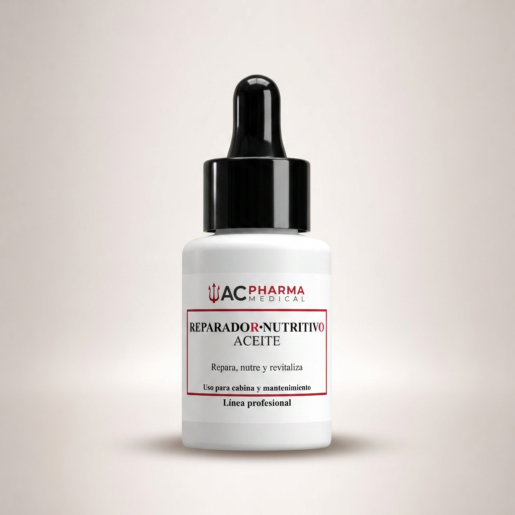 aceite facial nutritivo reparador piel seca y sensible linea profesional acpharma medical