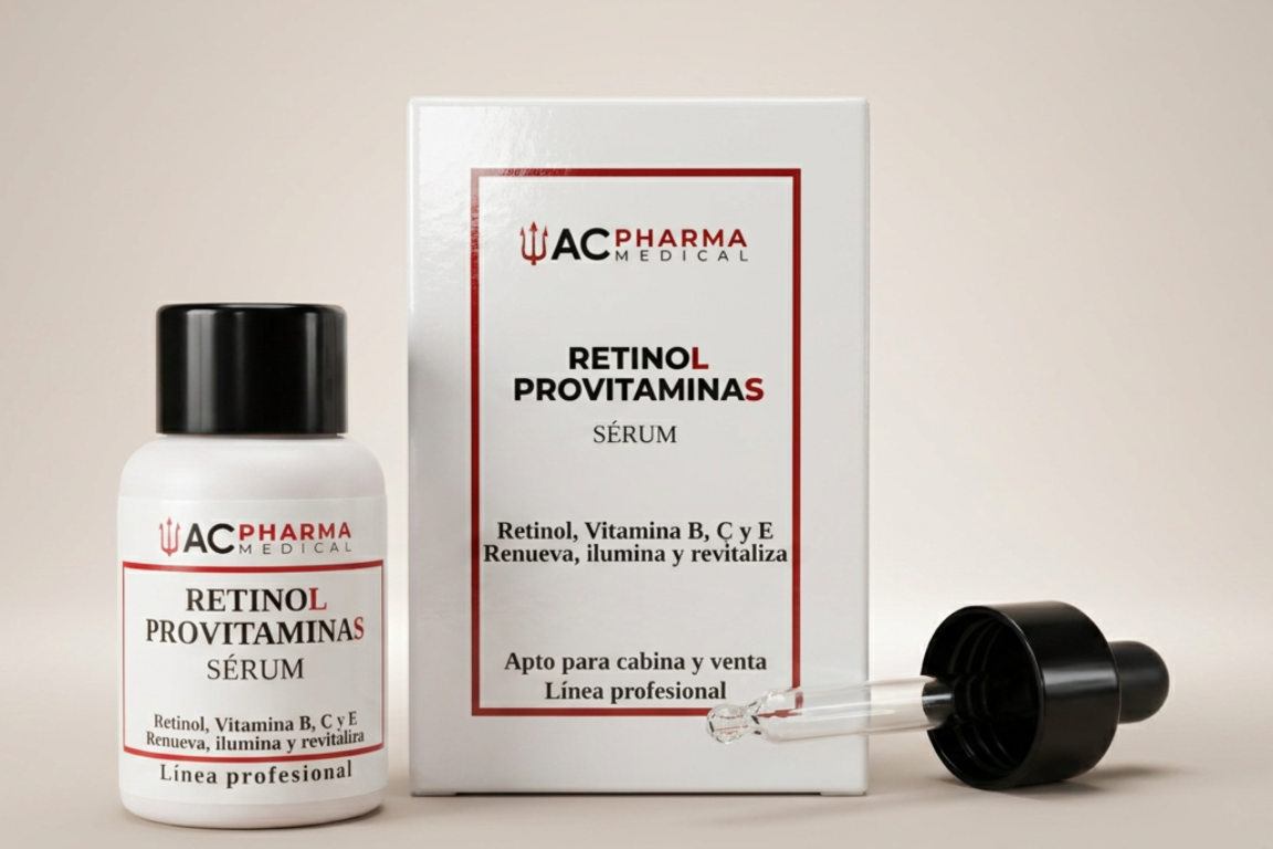 serum retinol provitaminas  renueva ilumina y revitaliza acpharma medical