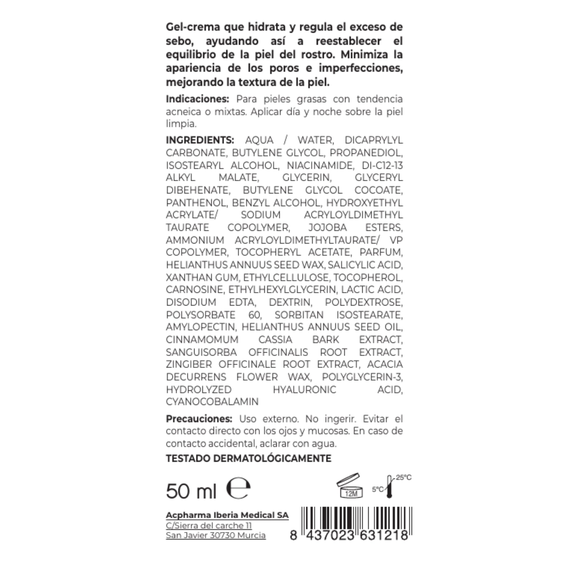 ingredientes crema anti imperfecciones profesional acpharma medical