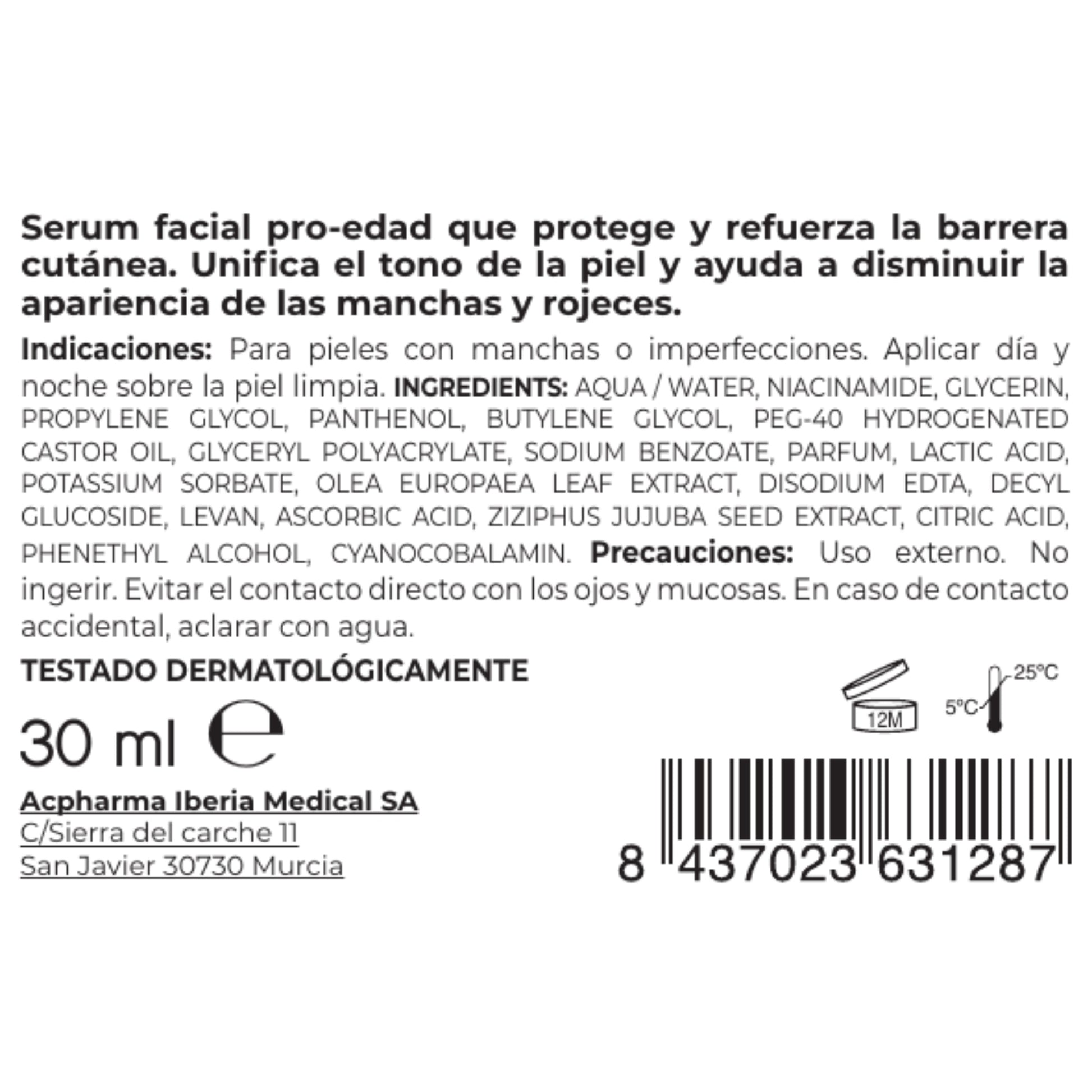 ingredientes serum anti manchas acpharma medical