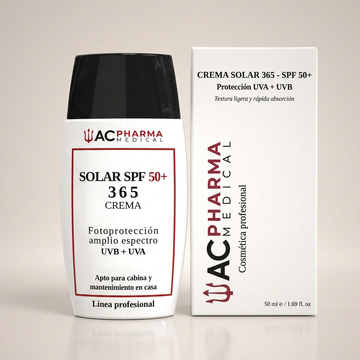 Protector solar facial SPF50+ de amplio espectro y textura ligera ACpharma Medical