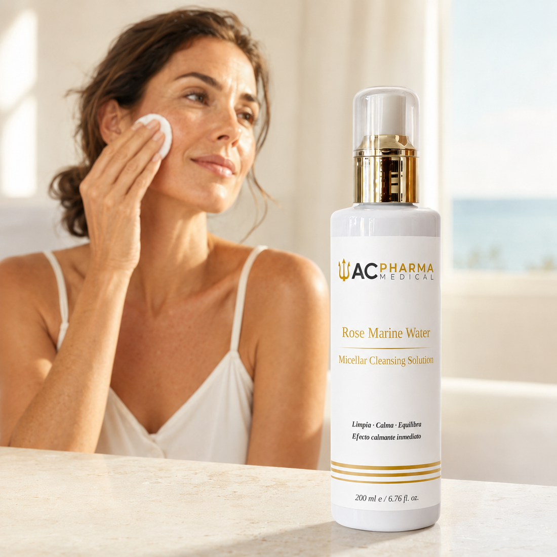 Rose Marine Water agua micelar facial suave con rosa damascena y agua de mar