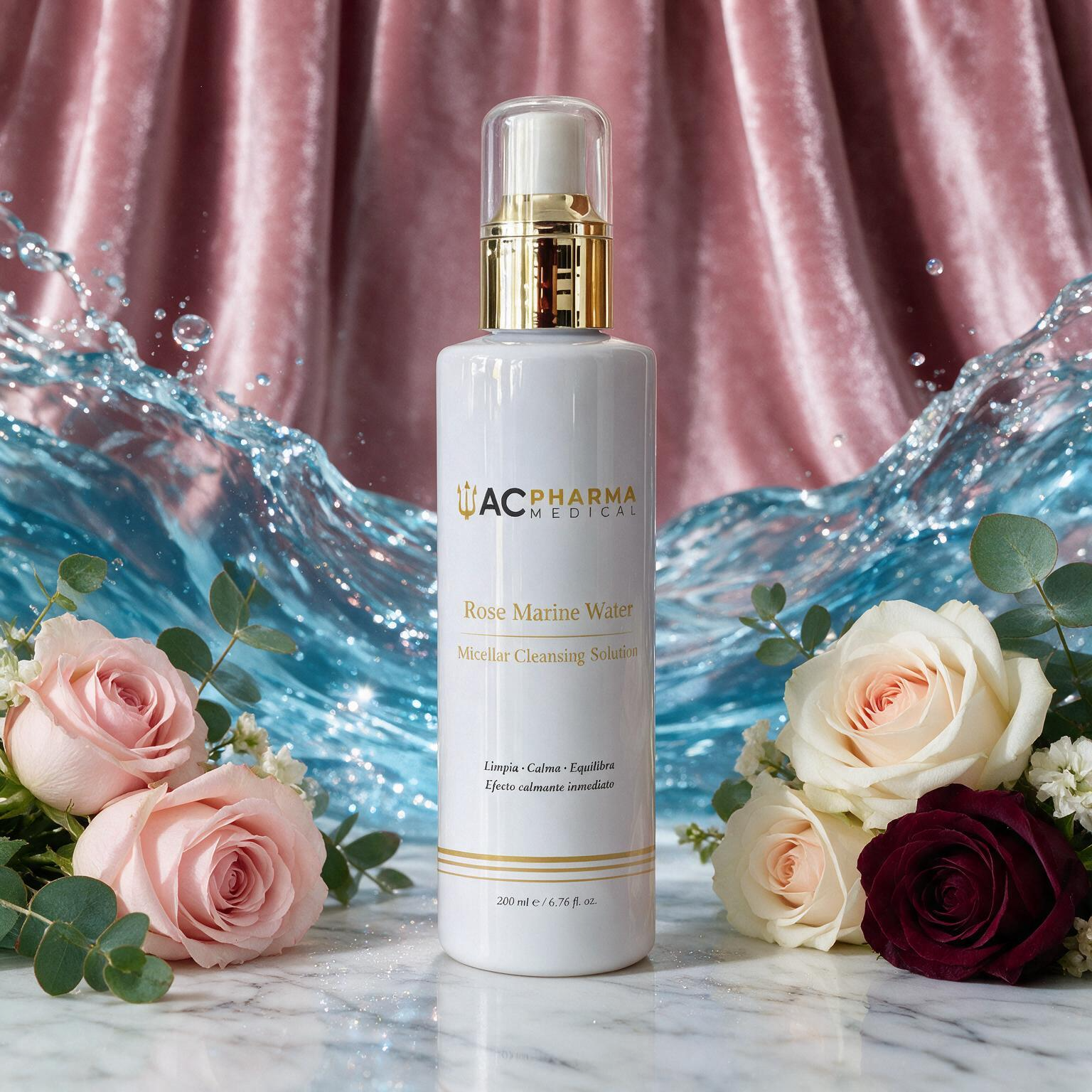 Rose Marine Water agua micelar para todo tipo de pieles, incluidas las pieles sensibles